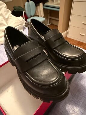 Steve Madden Black Chunky Platform Mary Jane Clogs